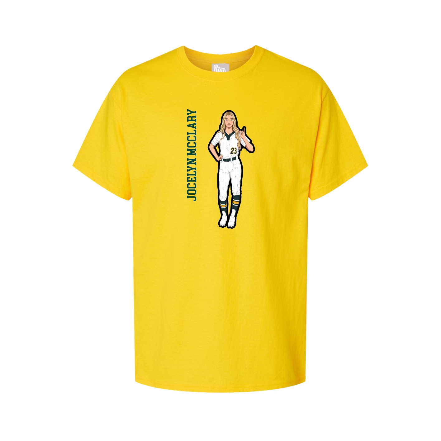 Youth Tee — Name Vertical in Gold