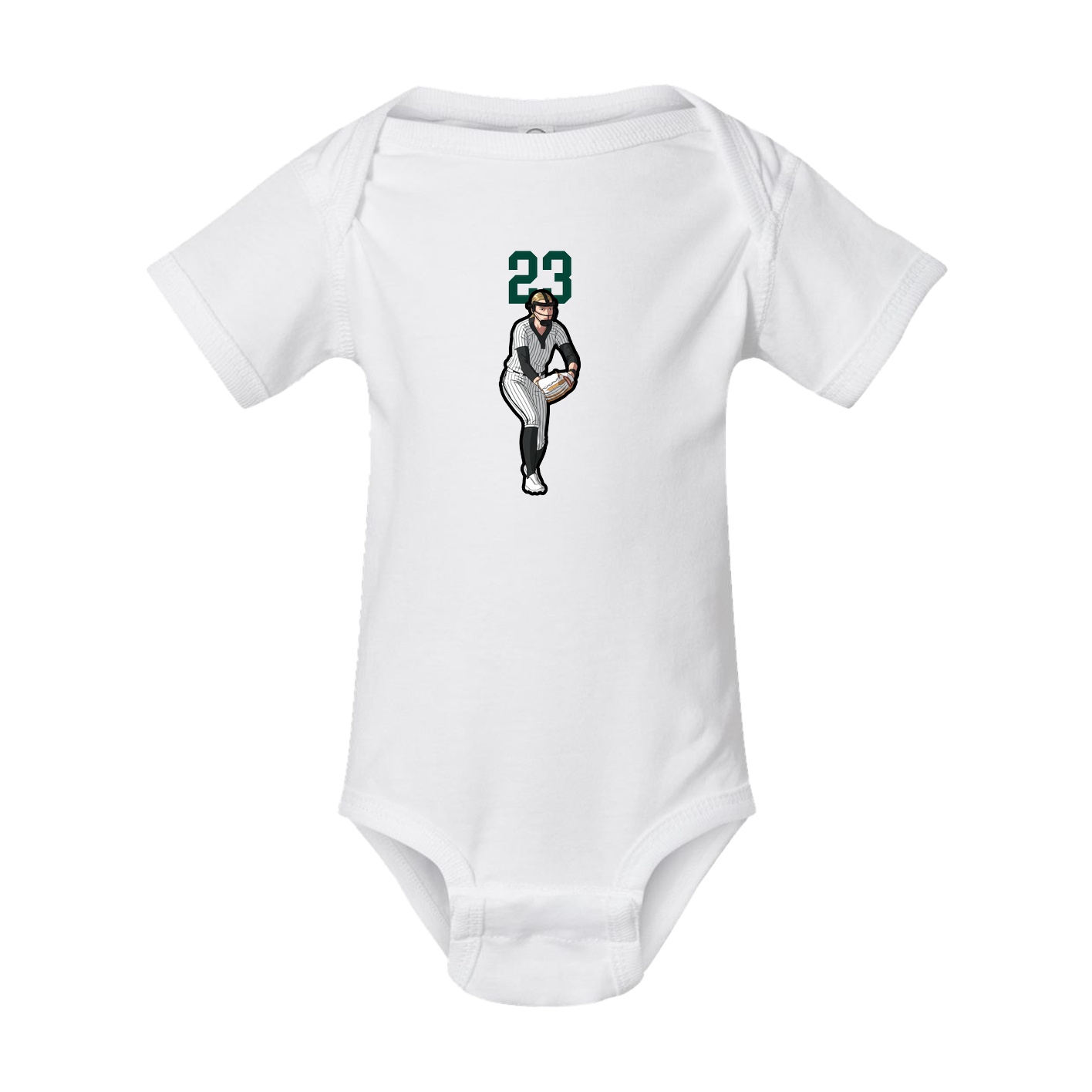 Baby Onesie — Number Top in White