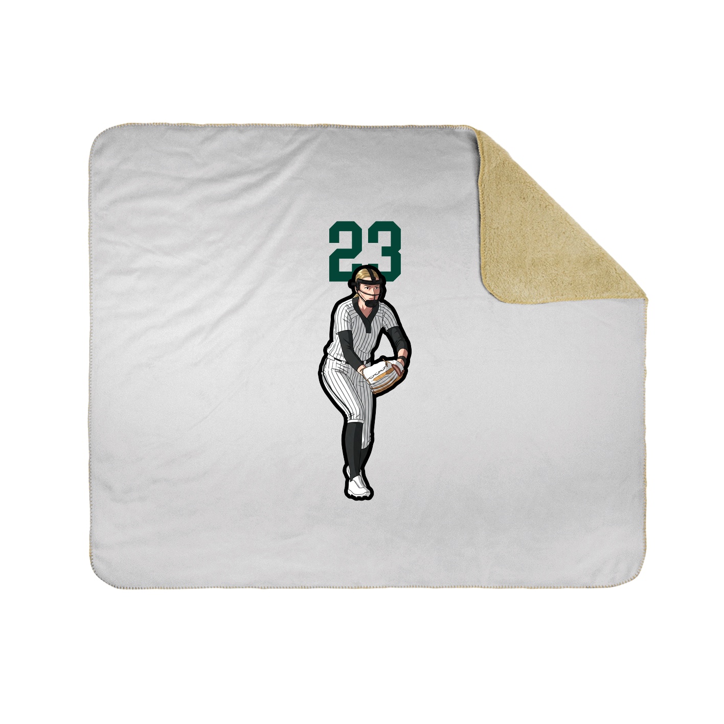 Throw Blanket — Number Top in White