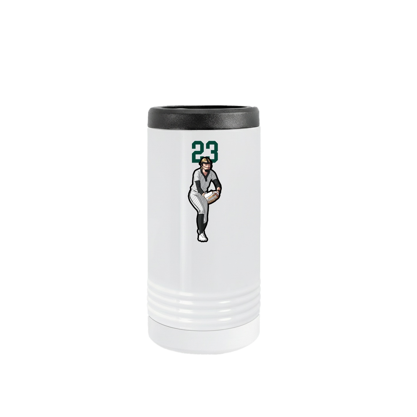 Slim Beverage Holder — Number Top in White