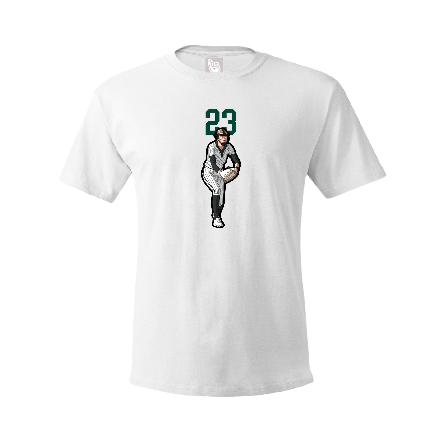 Youth Tee — Number Top in White