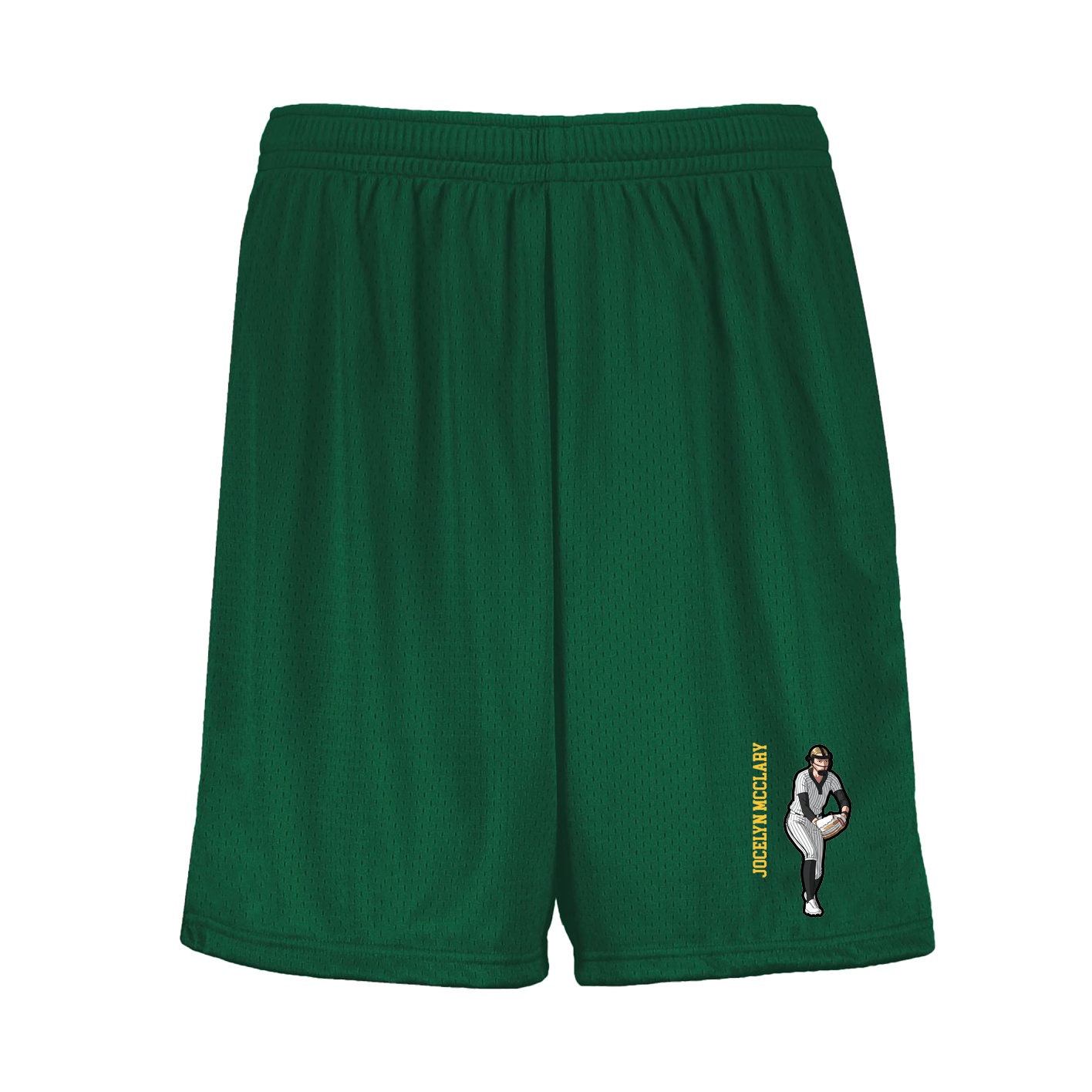 Shorts — Name Vertical in Green