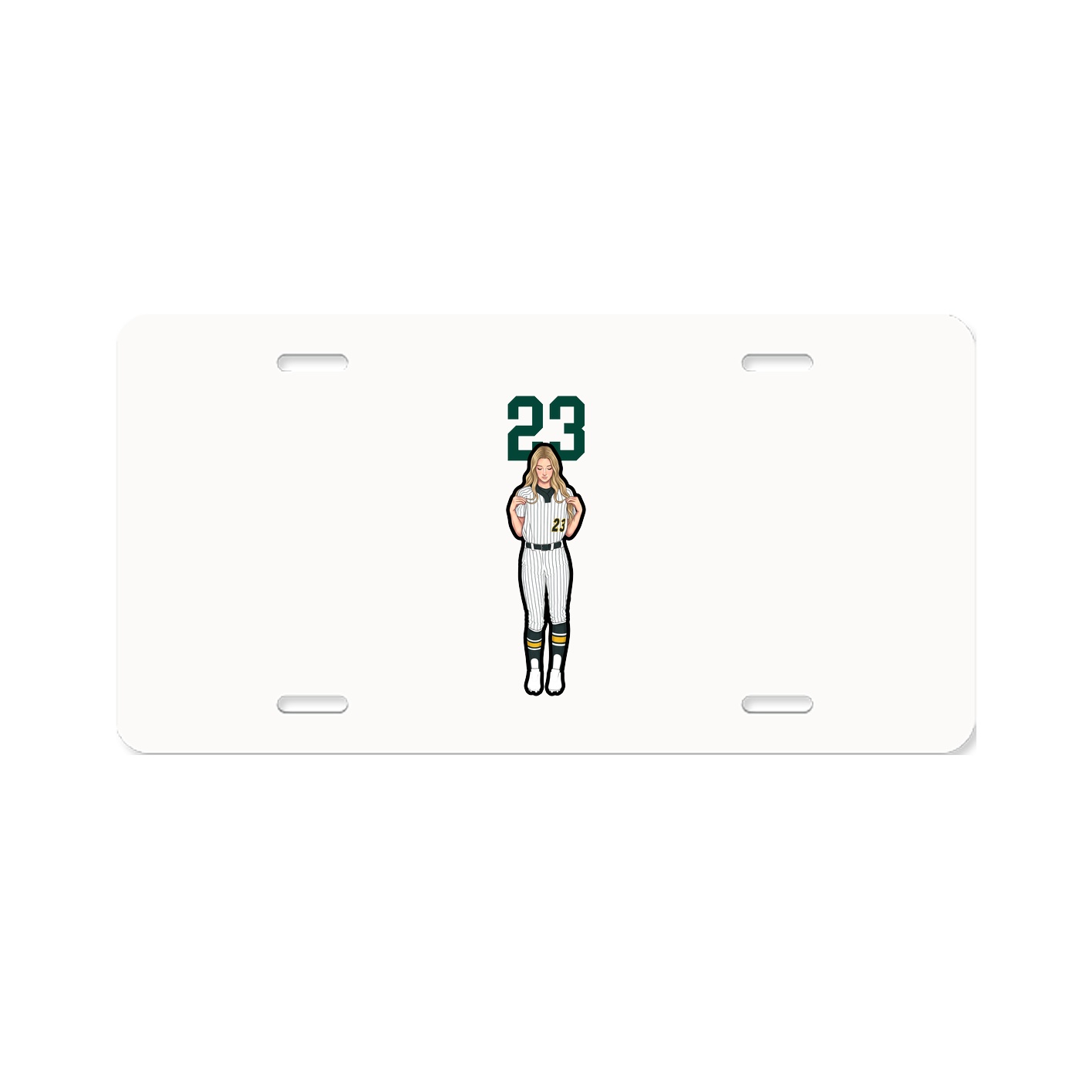 License Plate — Number Top in Classic