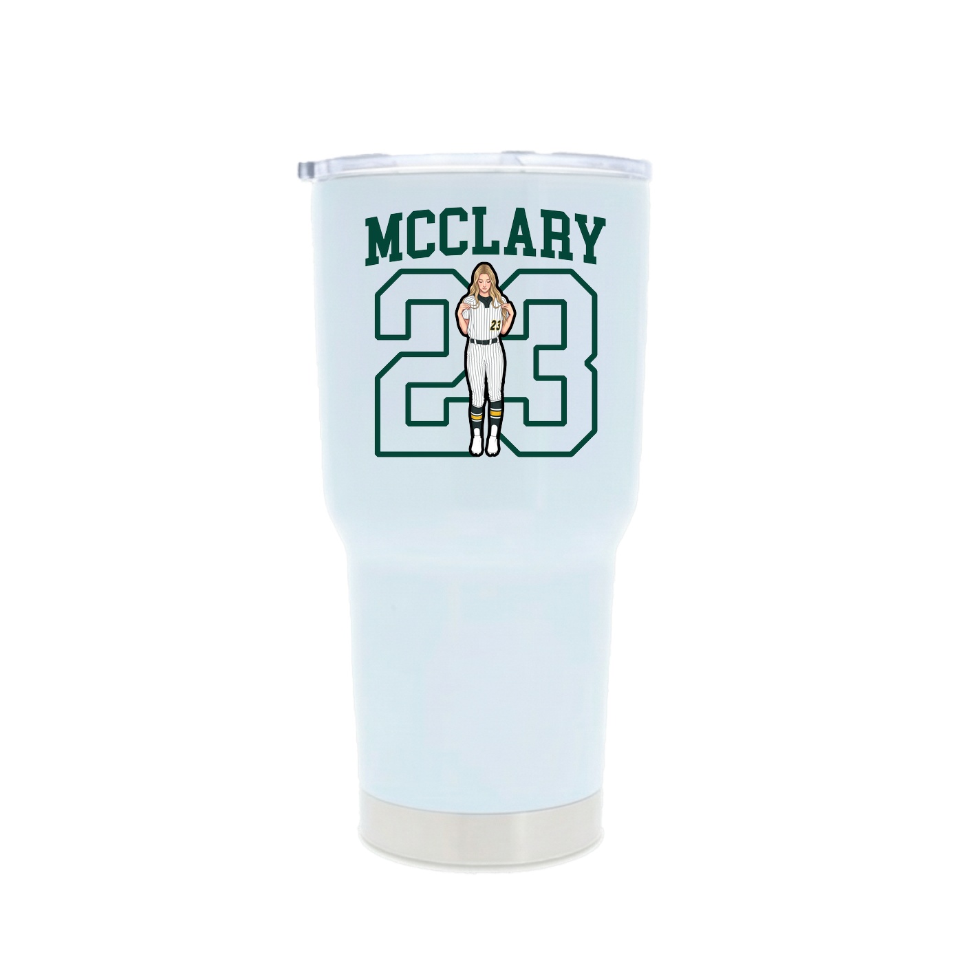 30oz Stainless Steel Tumbler — Shirsey in White