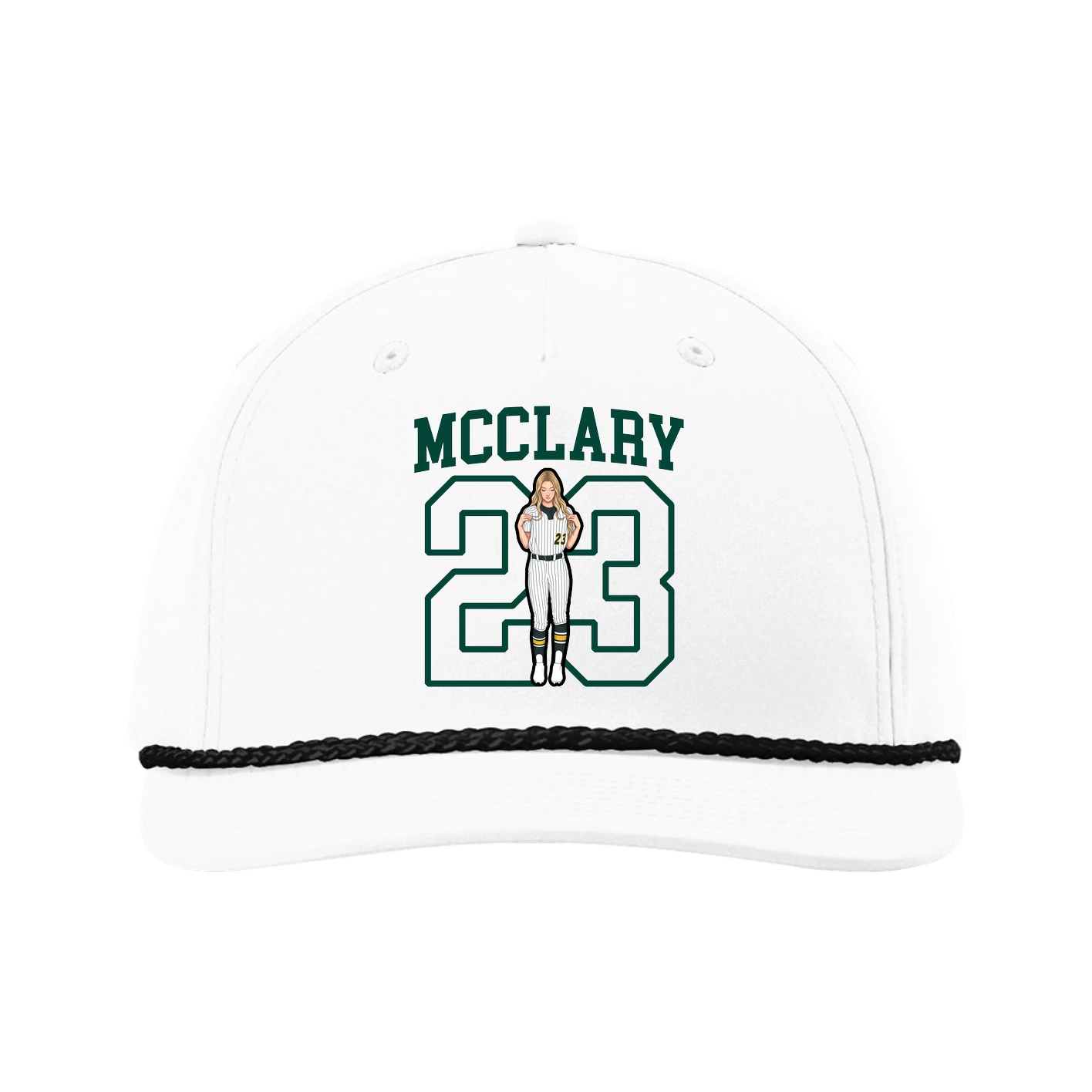 Five-Panel Classic Rope Cap — Shirsey in White