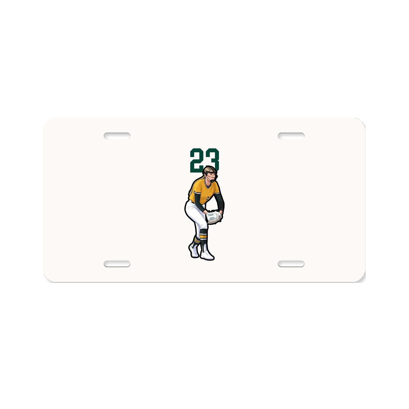 License Plate — Number Top in Classic