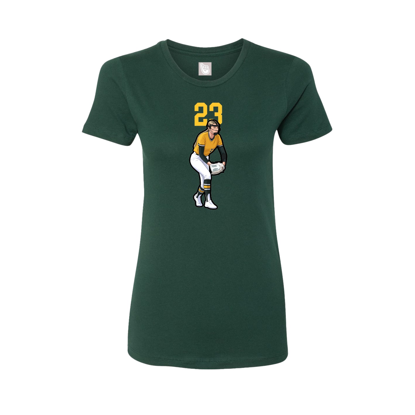 Womens Tee — Number Top in Green