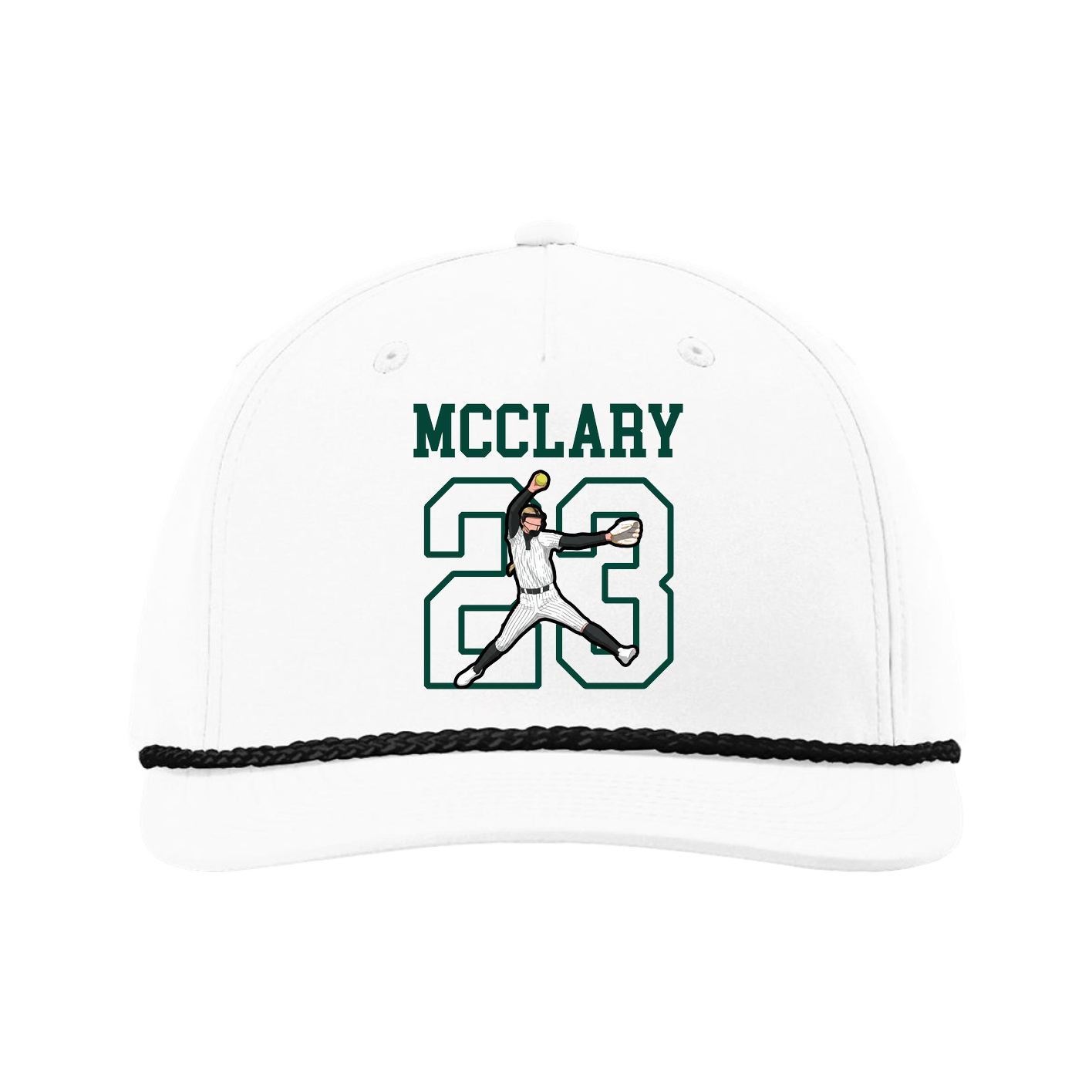 Five-Panel Classic Rope Cap — Shirsey in White