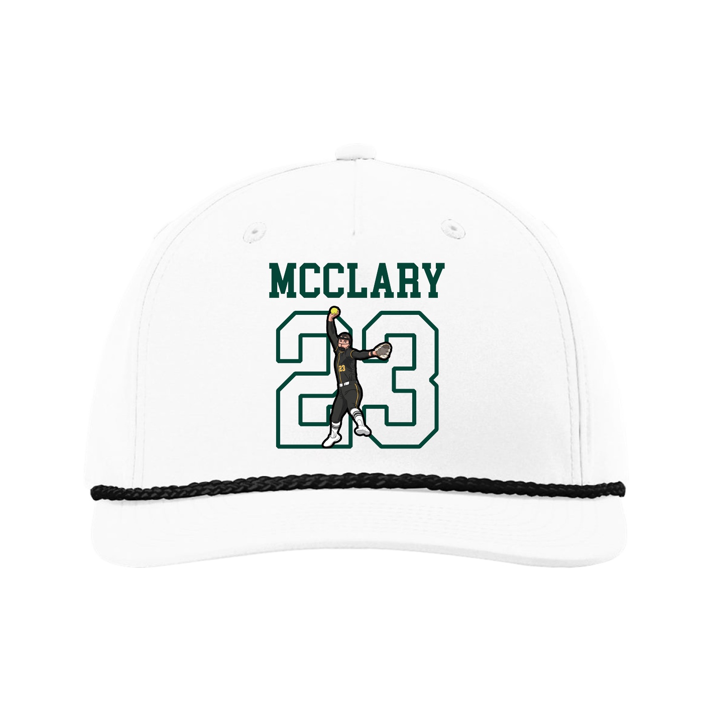 Five-Panel Classic Rope Cap — Shirsey in White