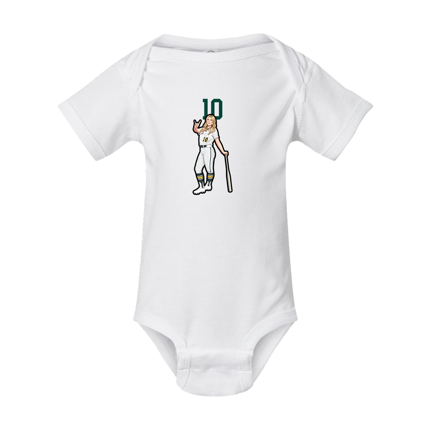 Baby Onesie — Number Top in White