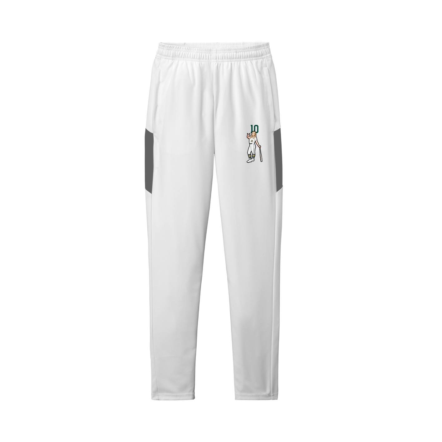 Team Travel Pant — Number Top in White/Grey