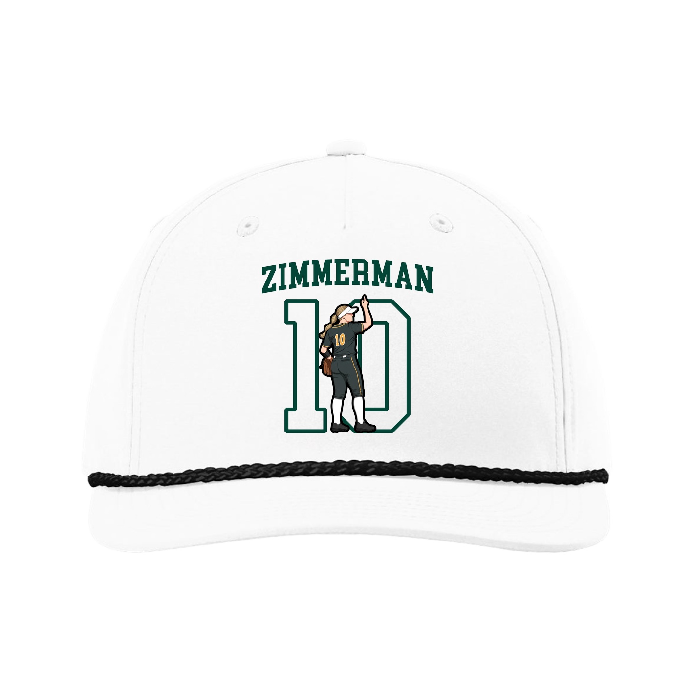 Five-Panel Classic Rope Cap — Shirsey in White