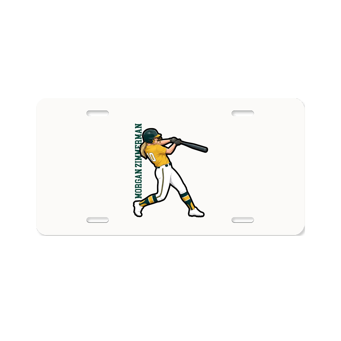License Plate — Name Vertical in Classic