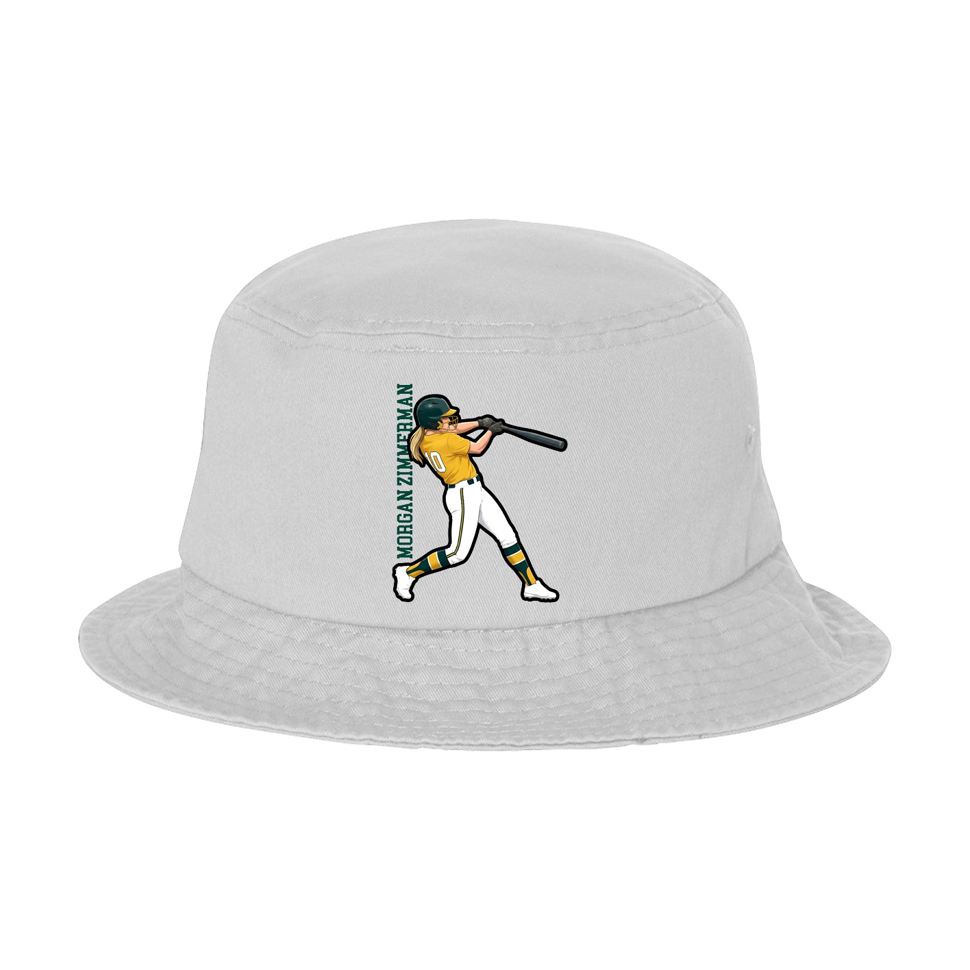 Bucket Cap — Name Vertical in White