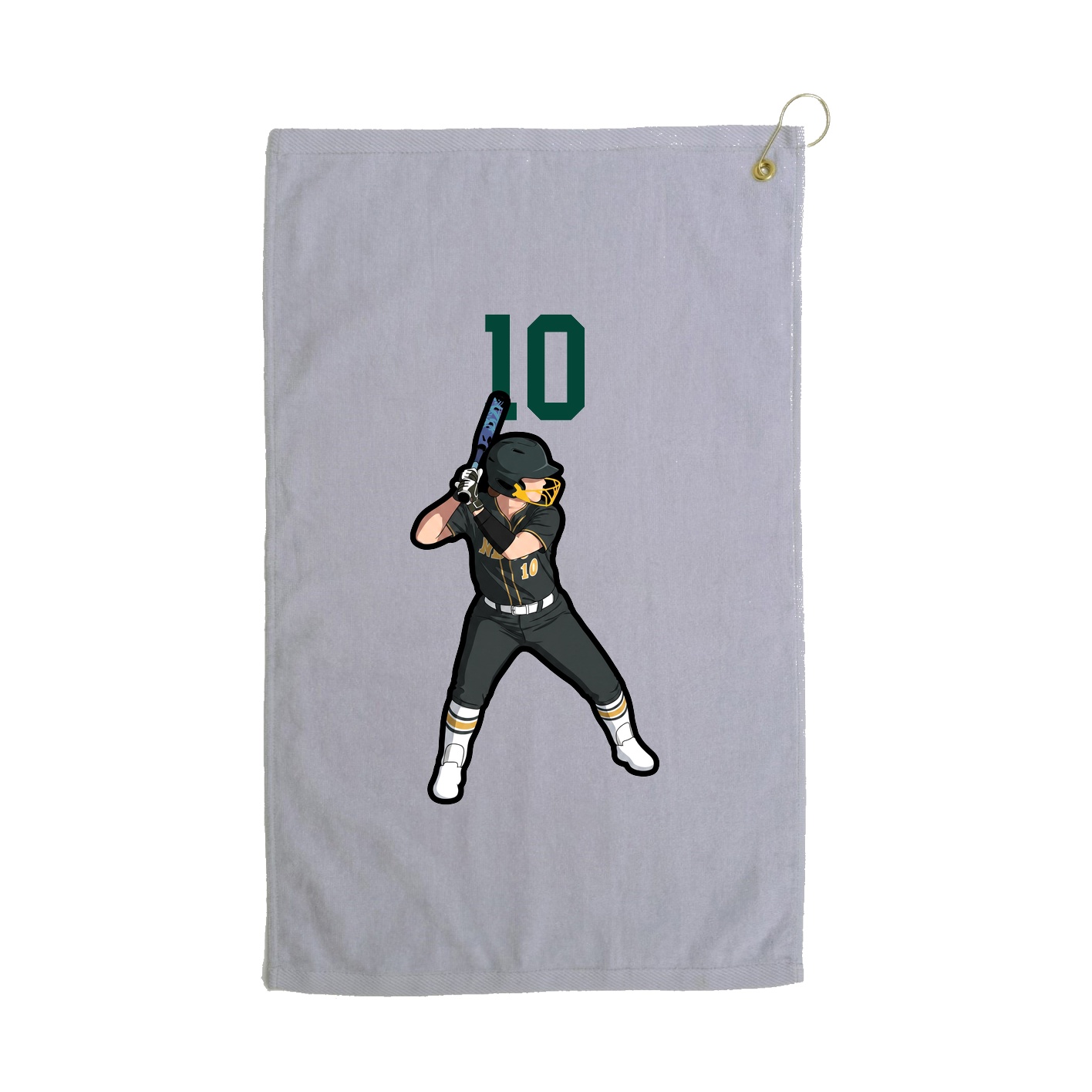 Golf Towel — Number Top in Grey