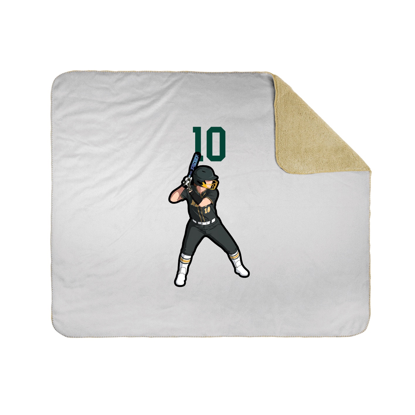 Throw Blanket — Number Top in White