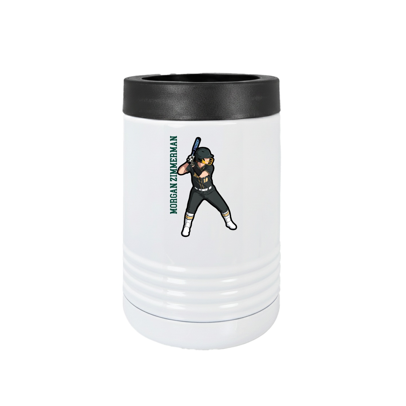 Beverage Holder — Name Vertical in White