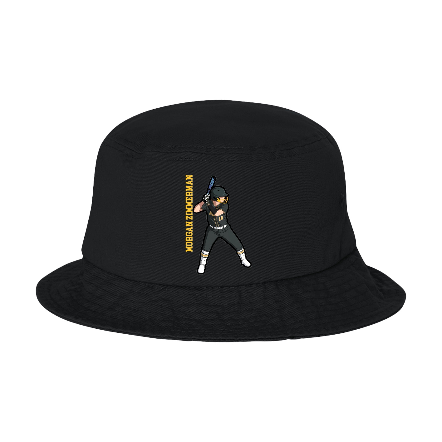 Bucket Cap — Name Vertical in Black