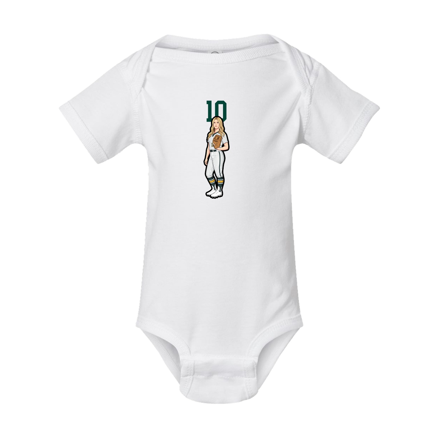 Baby Onesie — Number Top in White
