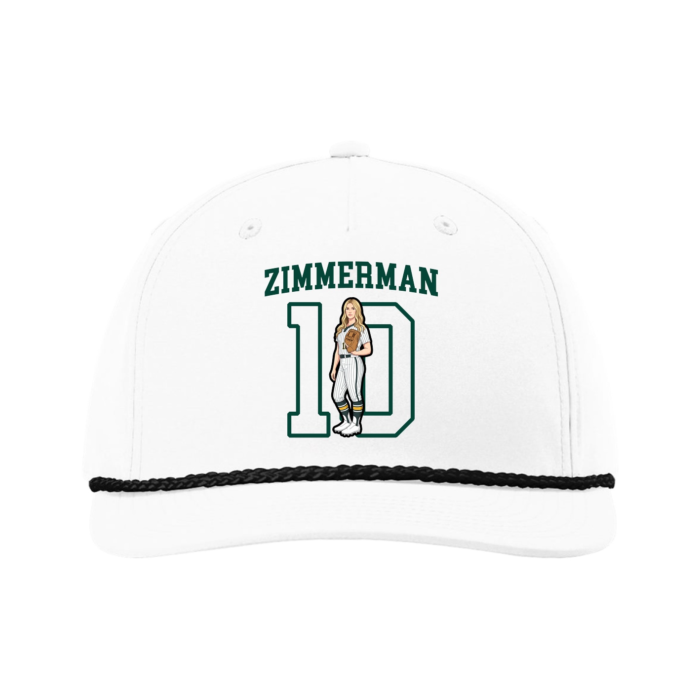 Five-Panel Classic Rope Cap — Shirsey in White