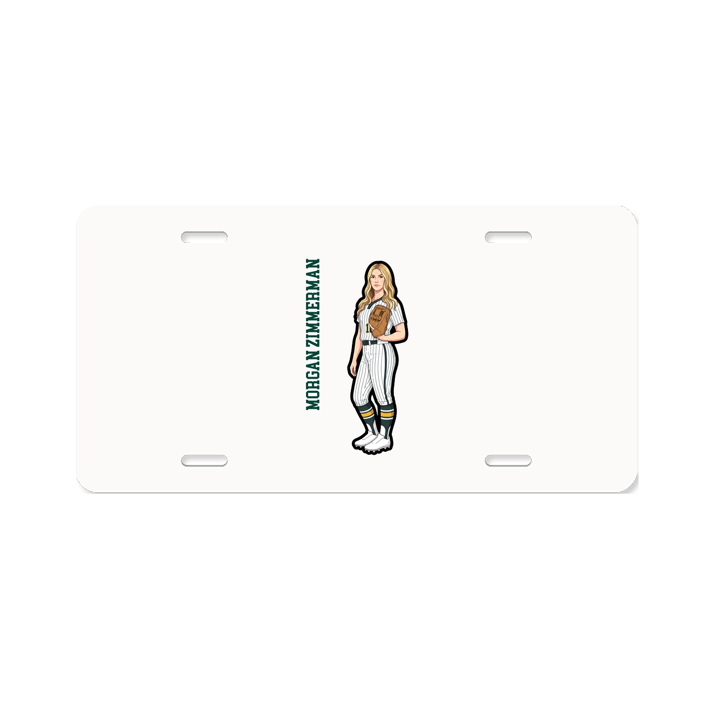 License Plate — Name Vertical in Classic