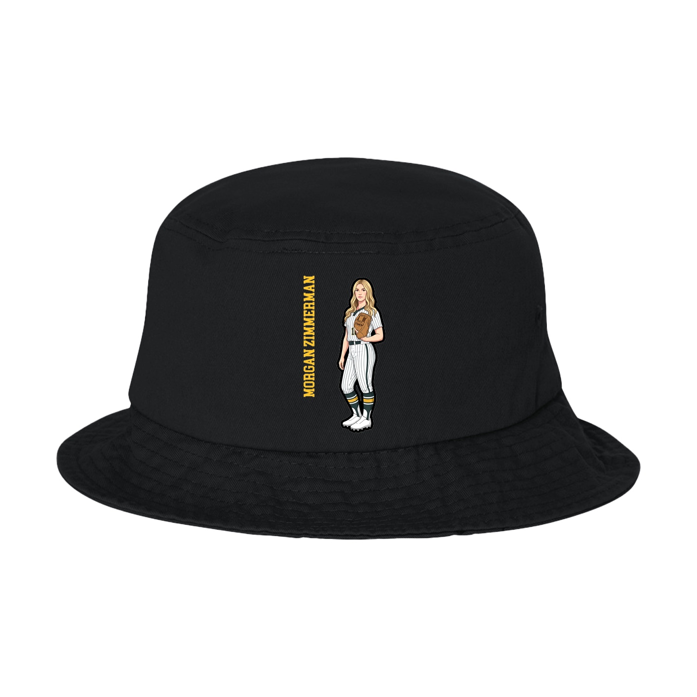 Bucket Cap — Name Vertical in Black