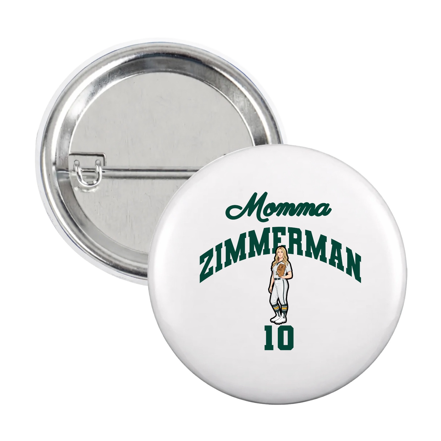 Game Day Button — Mothers Day Arch in White