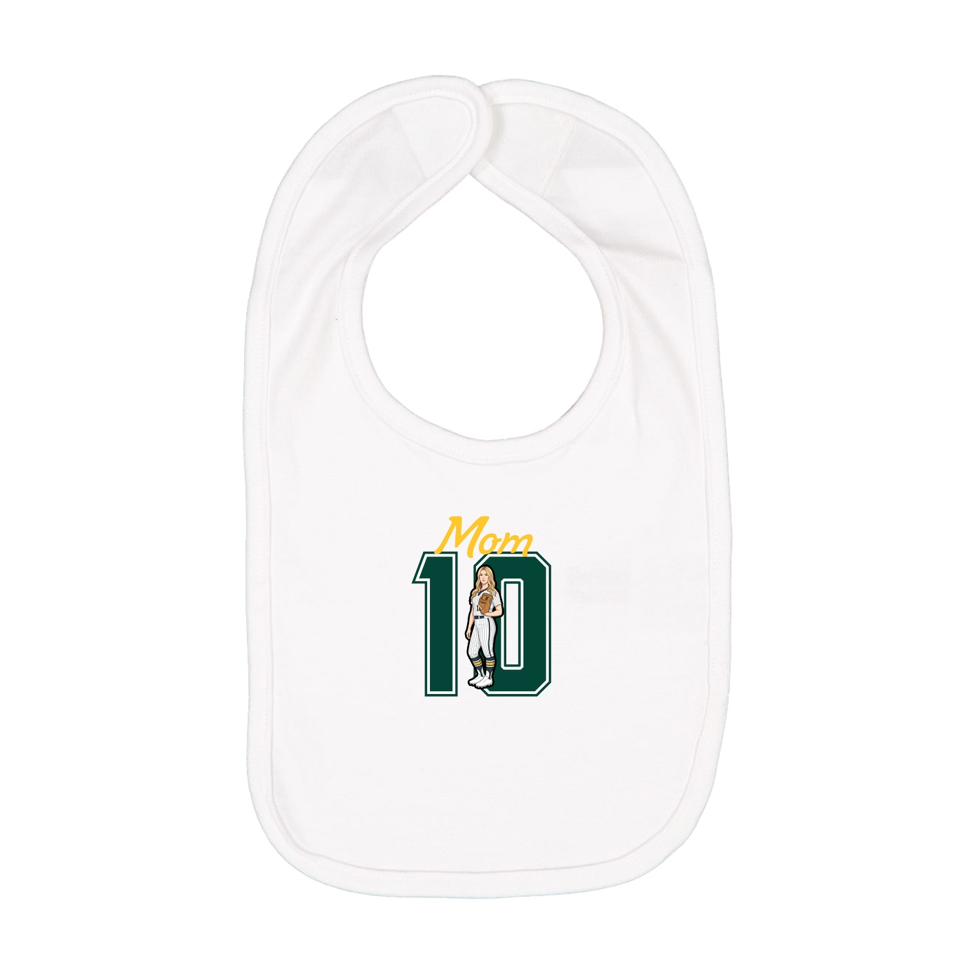 Infant Bib — Mothers Day Shirsey in White