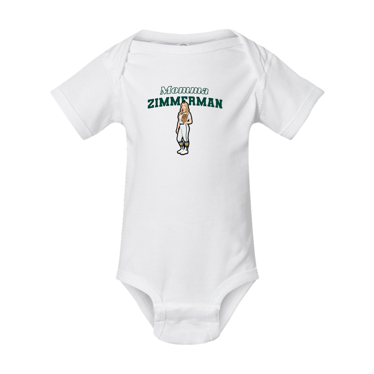 Baby Onesie — Mothers Day Block in White