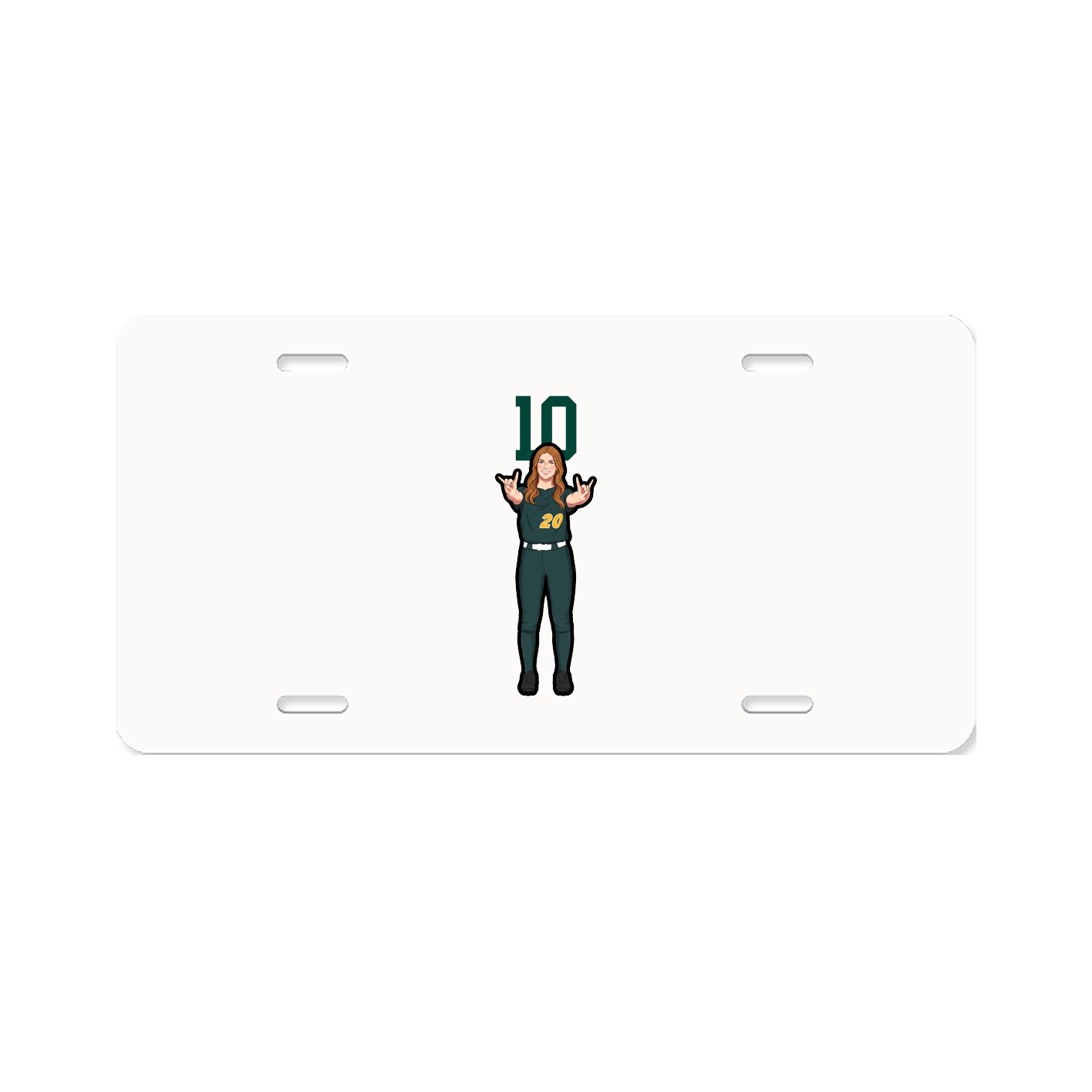 License Plate — Number Top in Classic