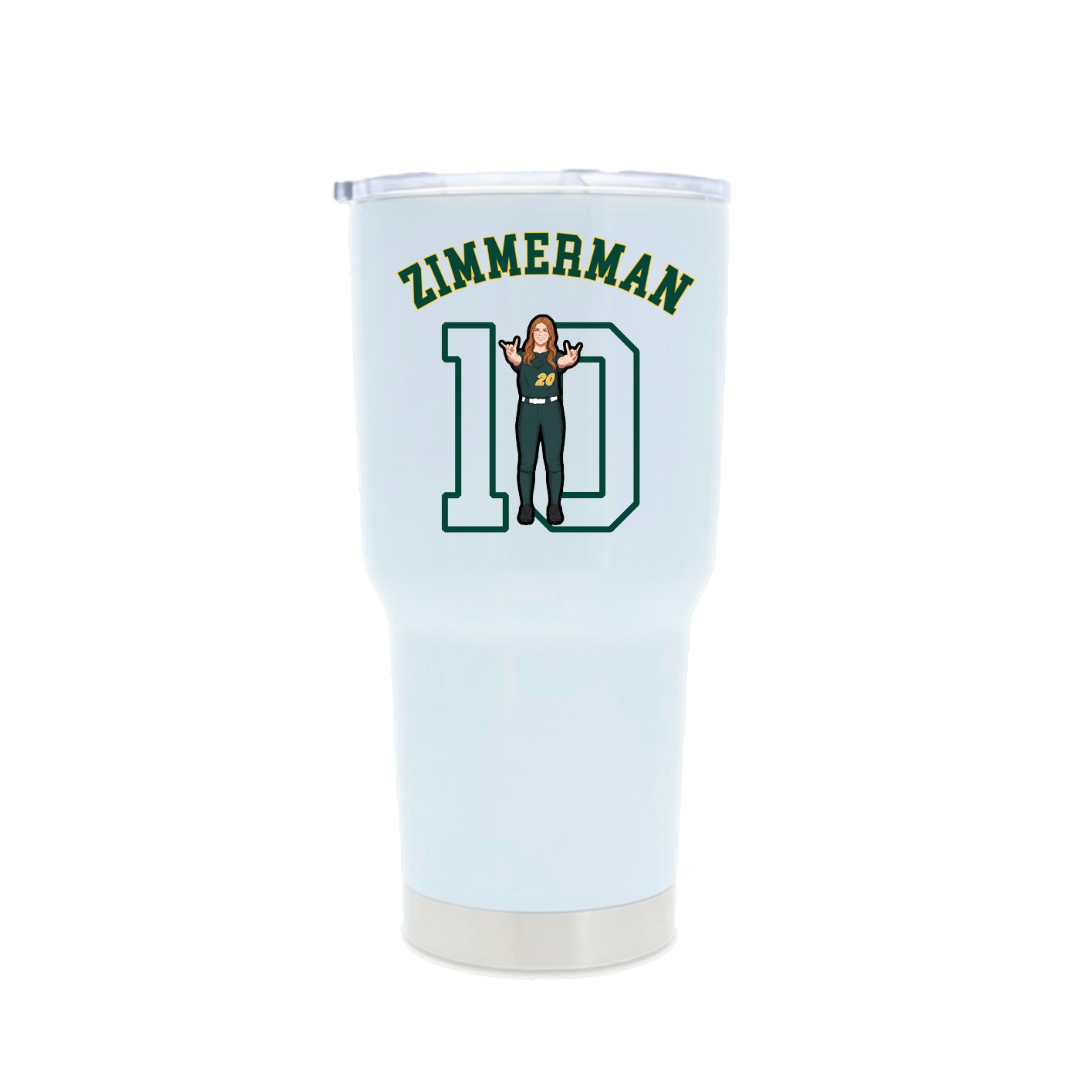 30oz Stainless Steel Tumbler — Shirsey Arch in White
