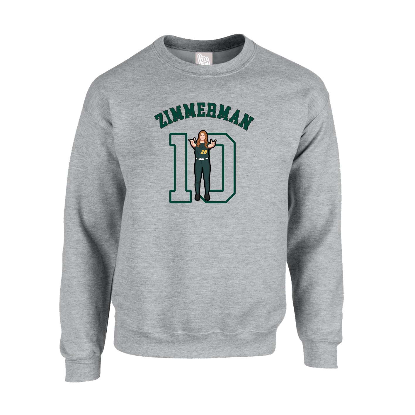 Fleece Crew — Shirsey Arch in Grey