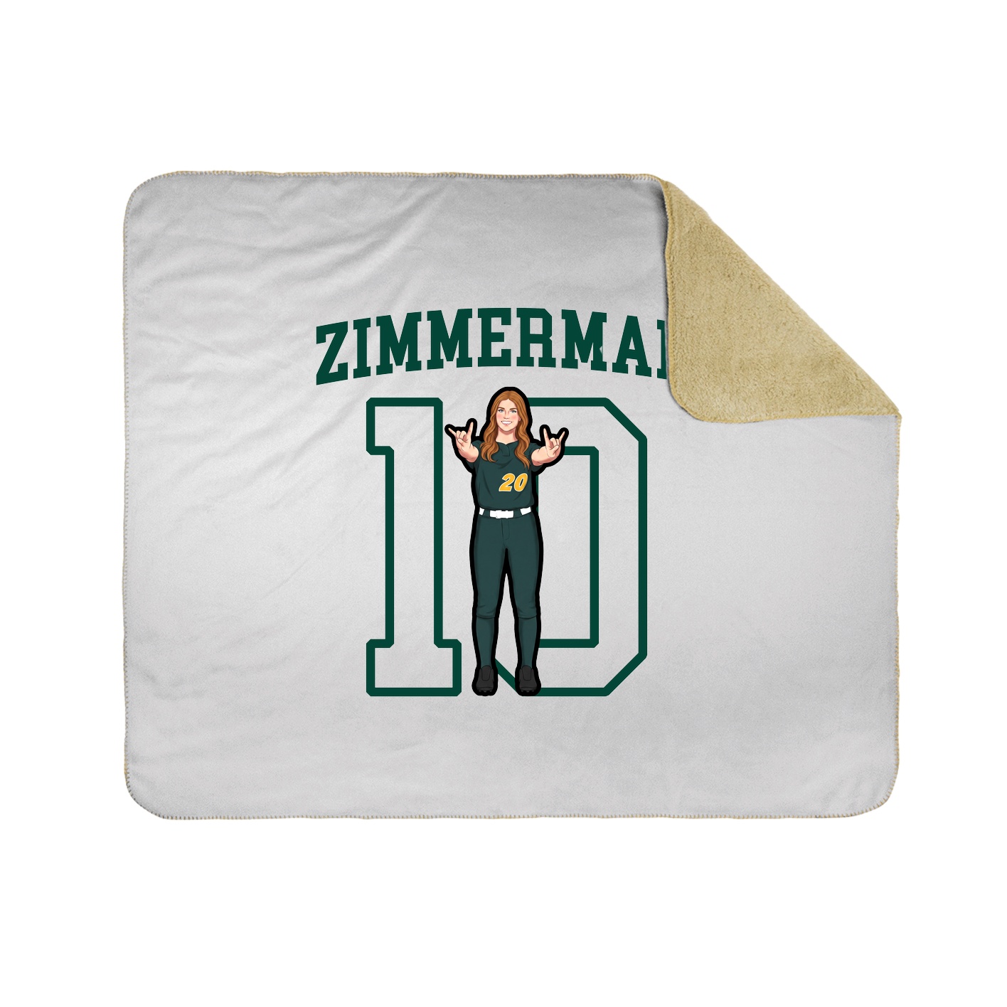 Throw Blanket — Shirsey in White