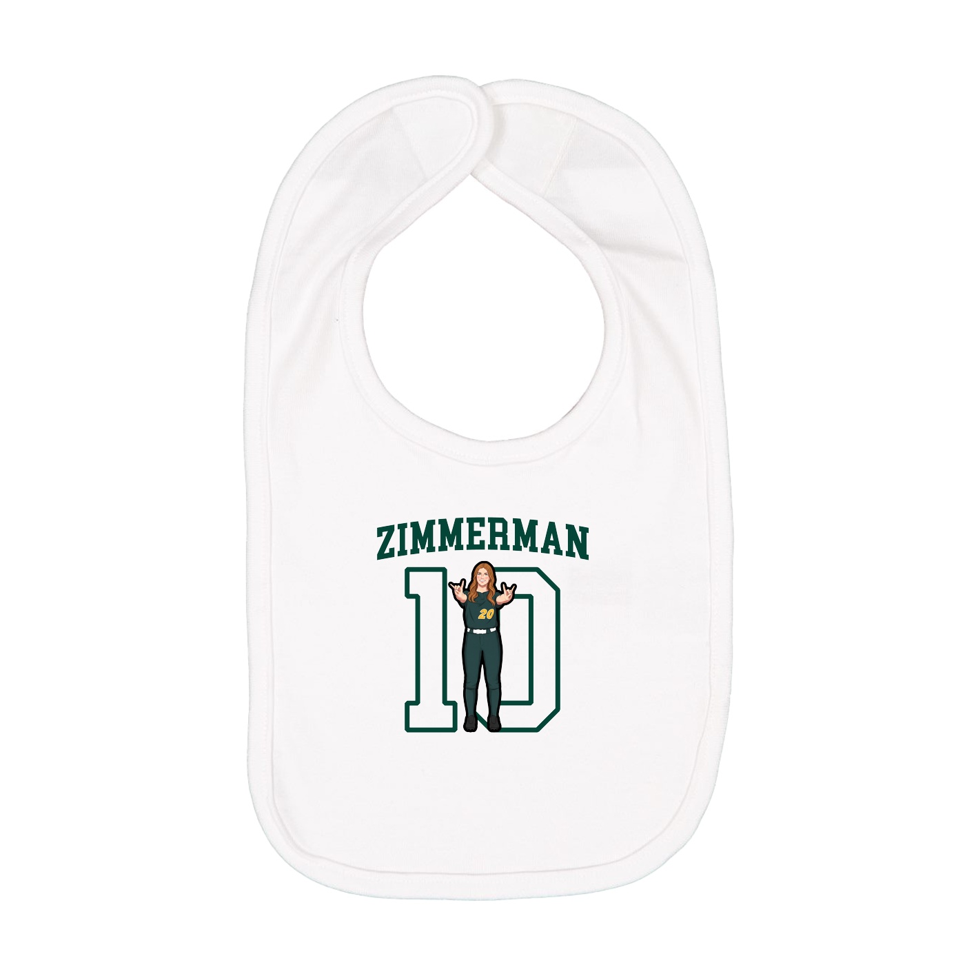 Infant Bib — Shirsey in White