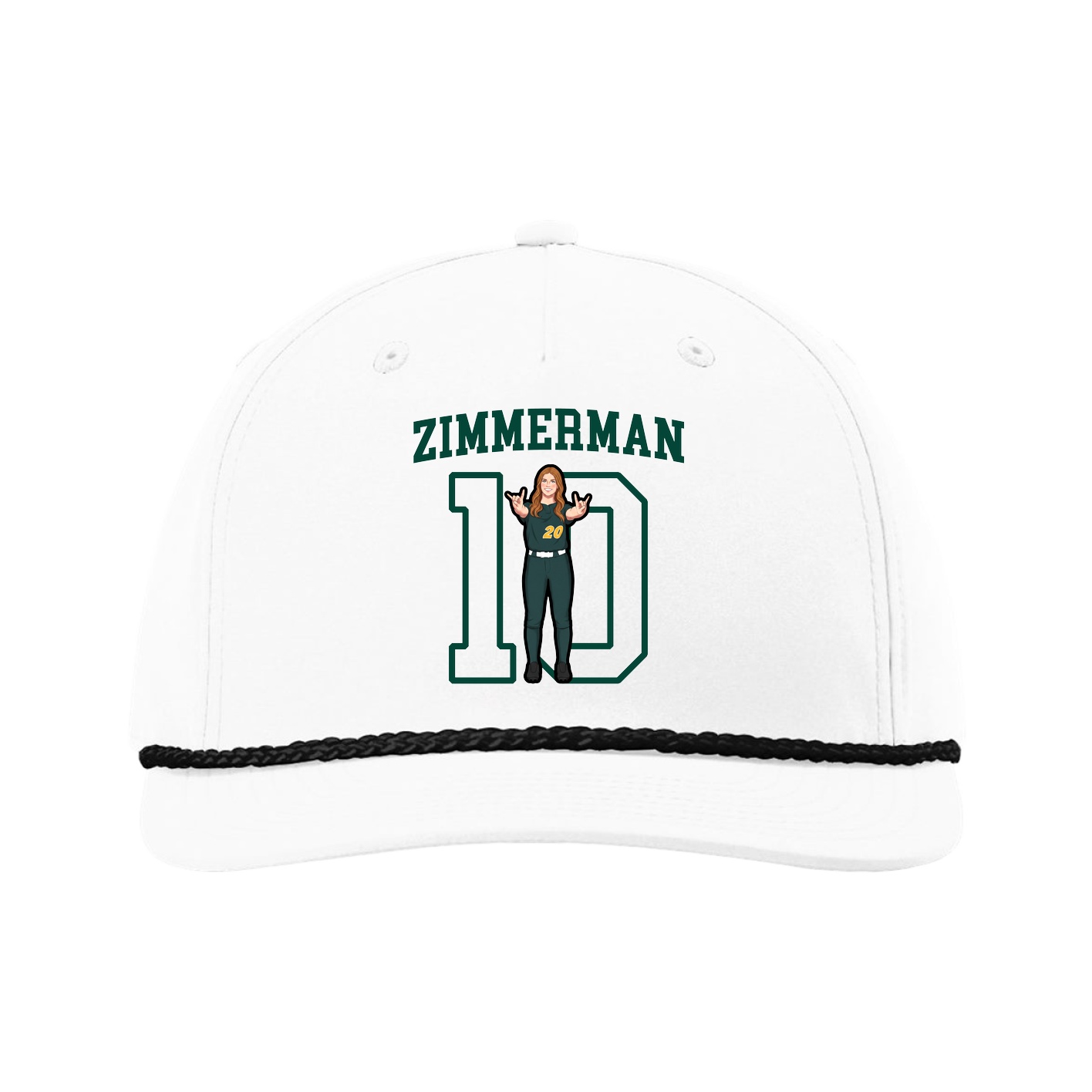 Five-Panel Classic Rope Cap — Shirsey in White