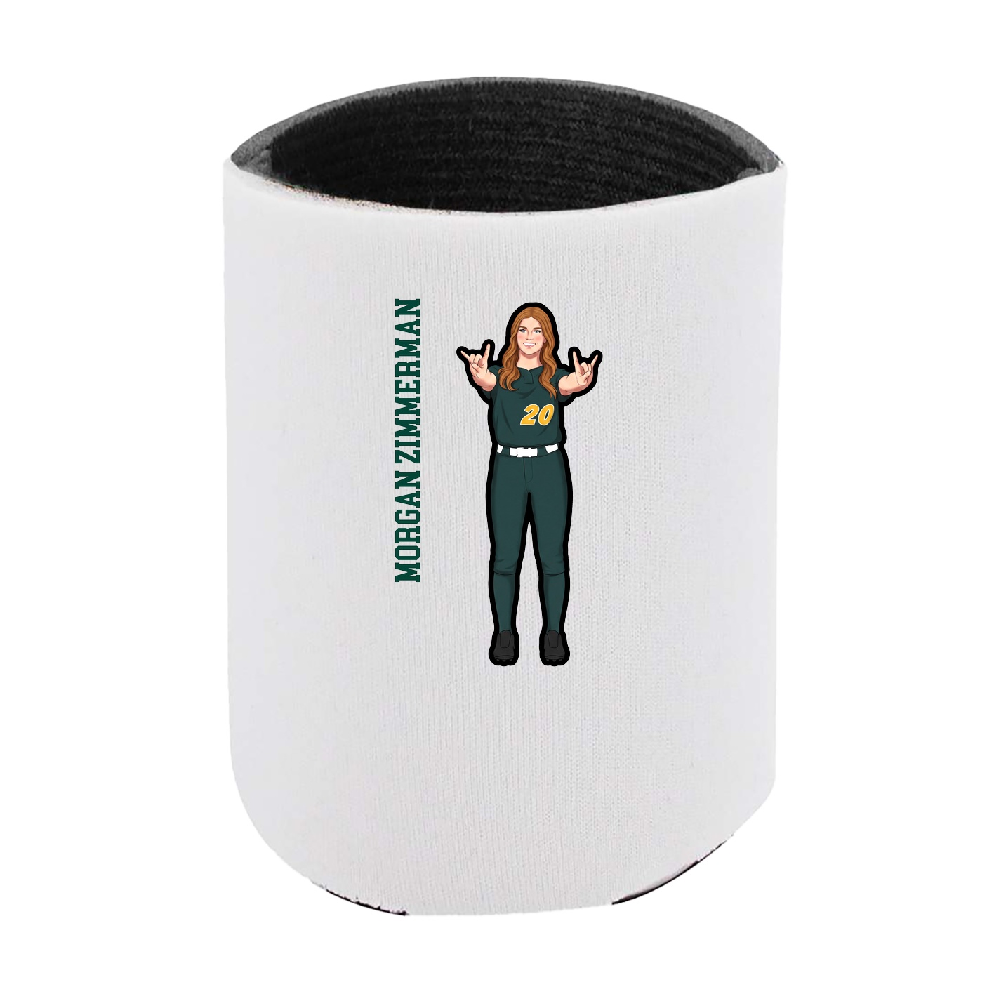 Can Holder — Name Vertical in White