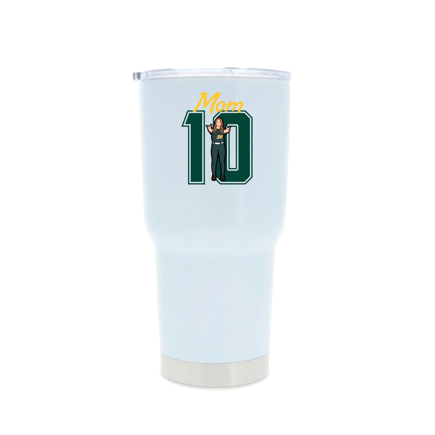 30oz Stainless Steel Tumbler — Mothers Day Shirsey in White