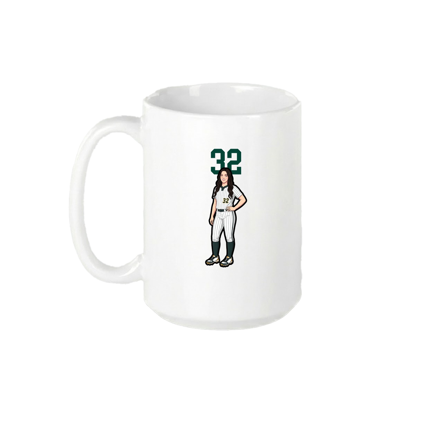 15oz Coffee Mug — Number Top in White