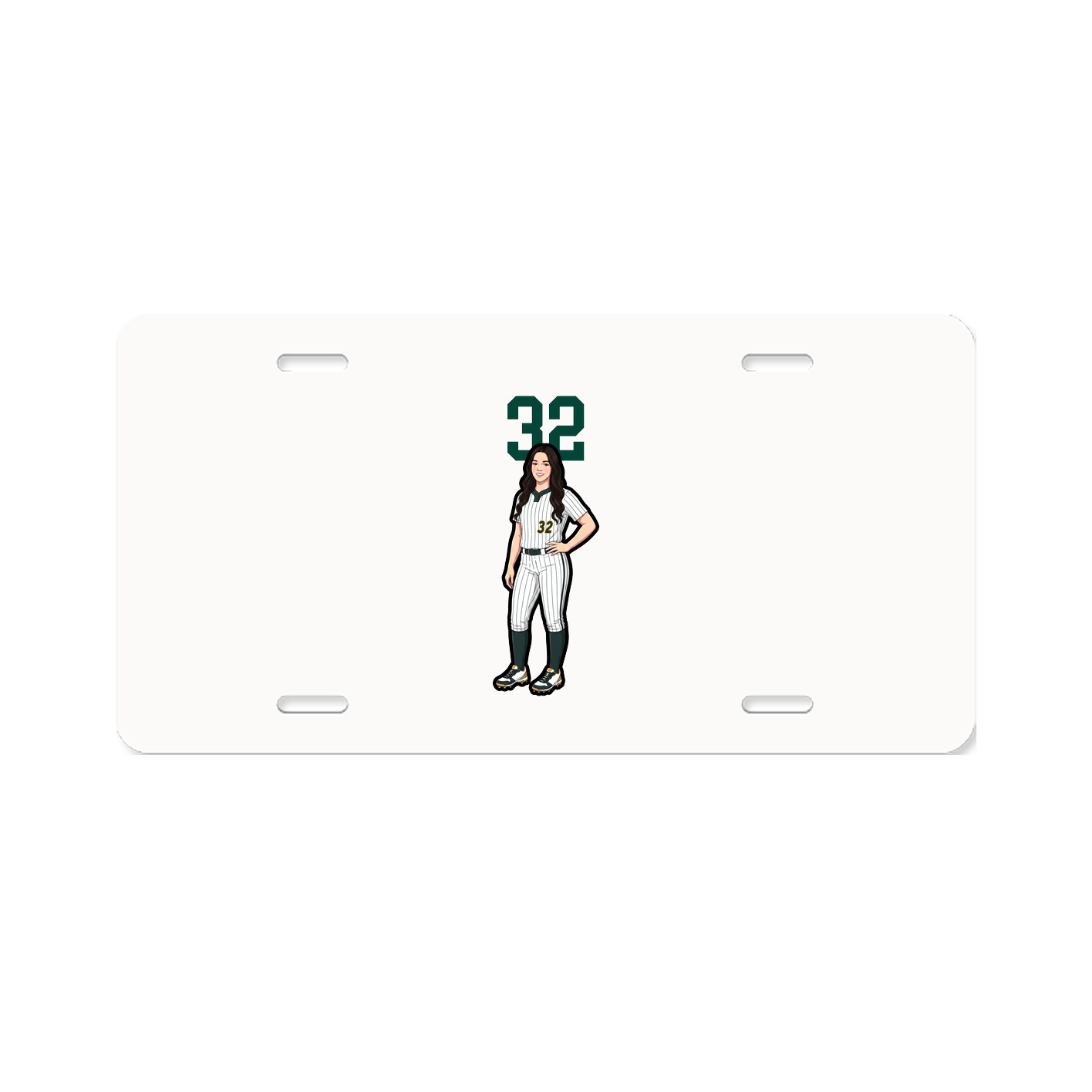 License Plate — Number Top in Classic