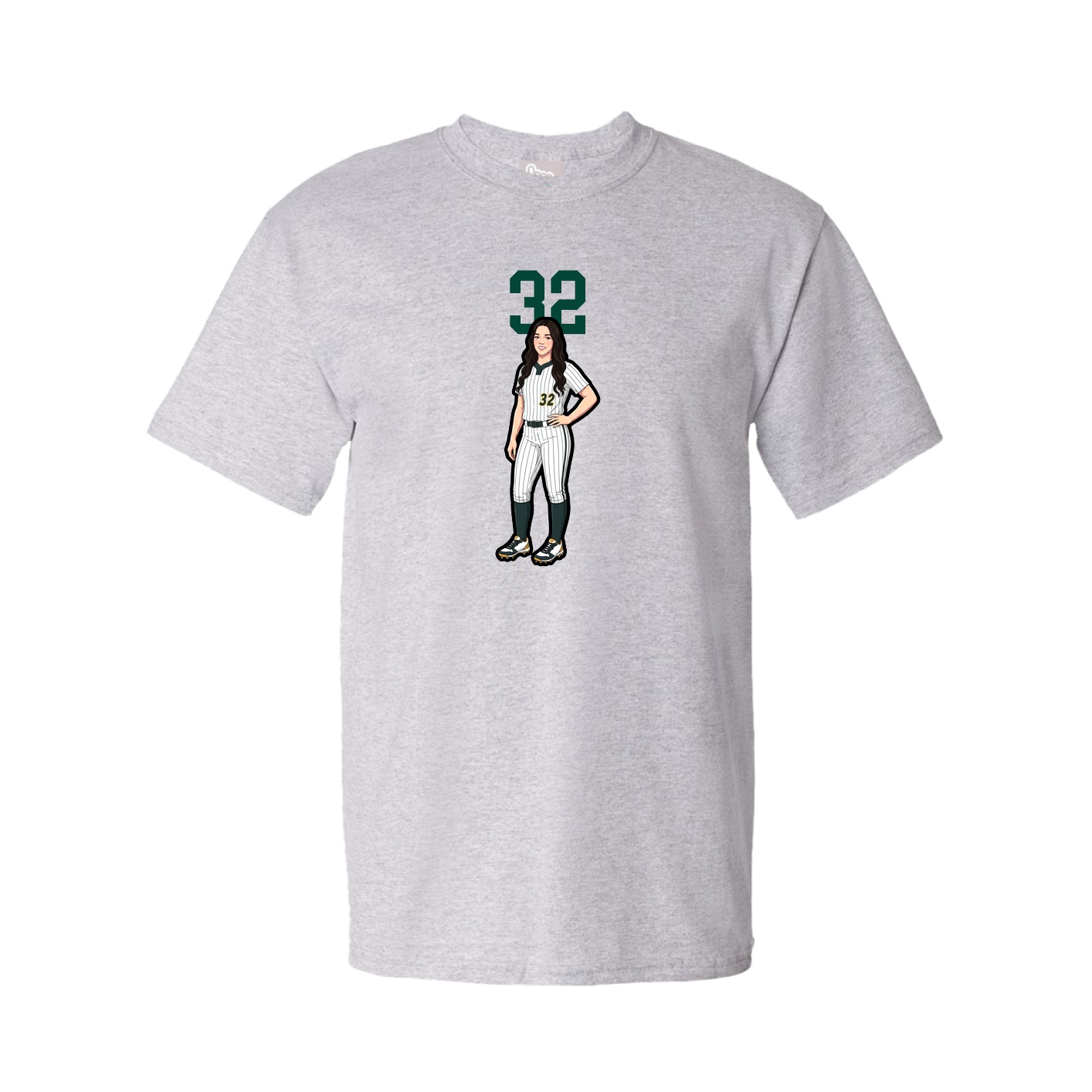 Youth Tee — Number Top in Grey