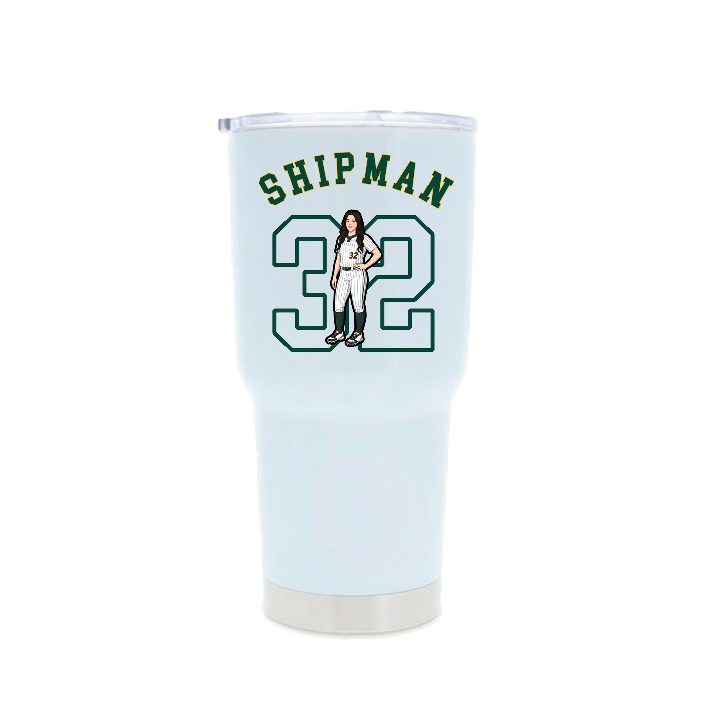 30oz Stainless Steel Tumbler — Shirsey Arch in White