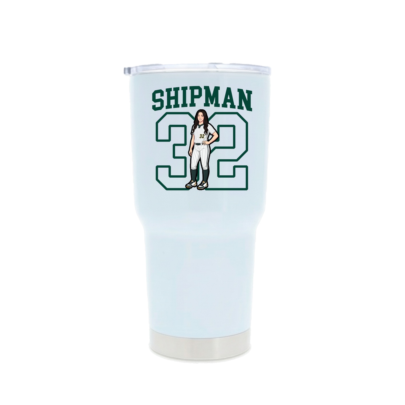 30oz Stainless Steel Tumbler — Shirsey in White