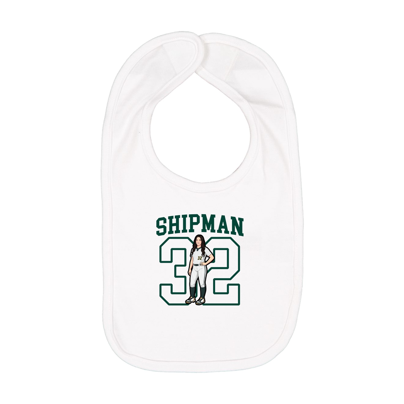 Infant Bib — Shirsey in White