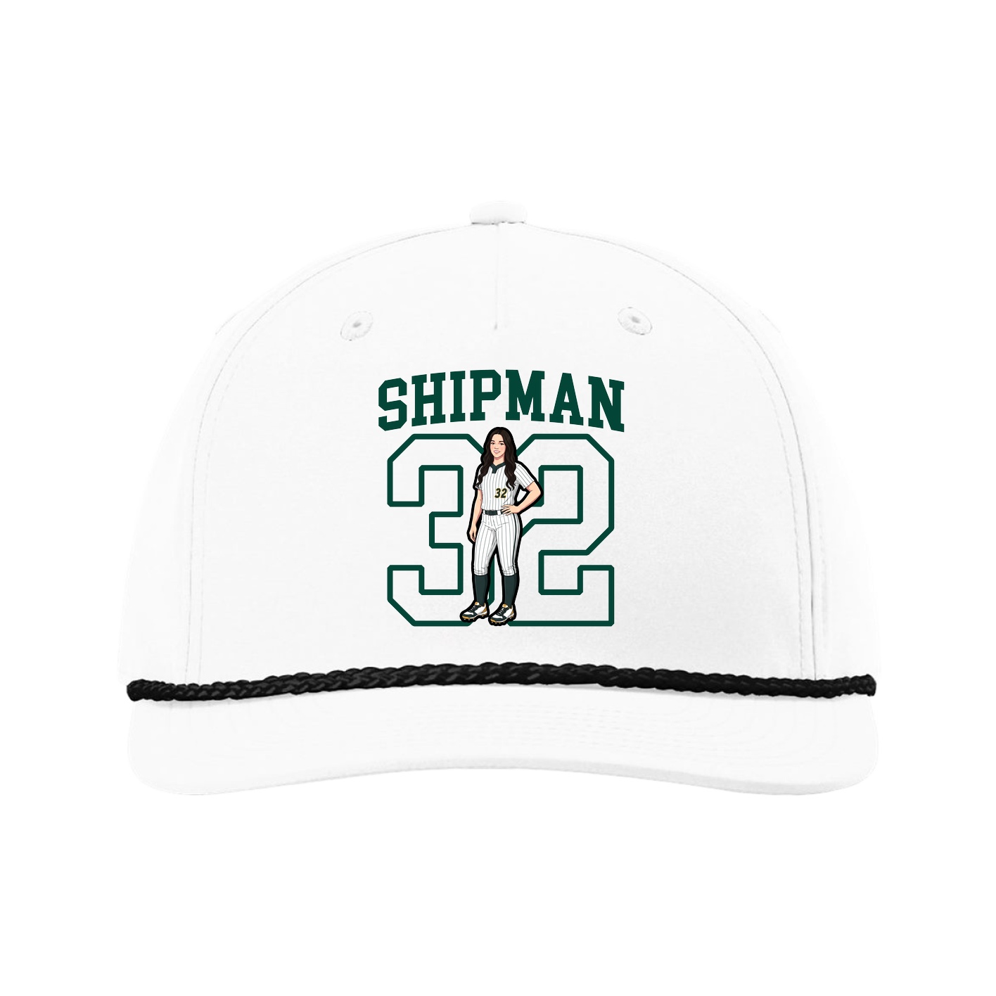 Five-Panel Classic Rope Cap — Shirsey in White