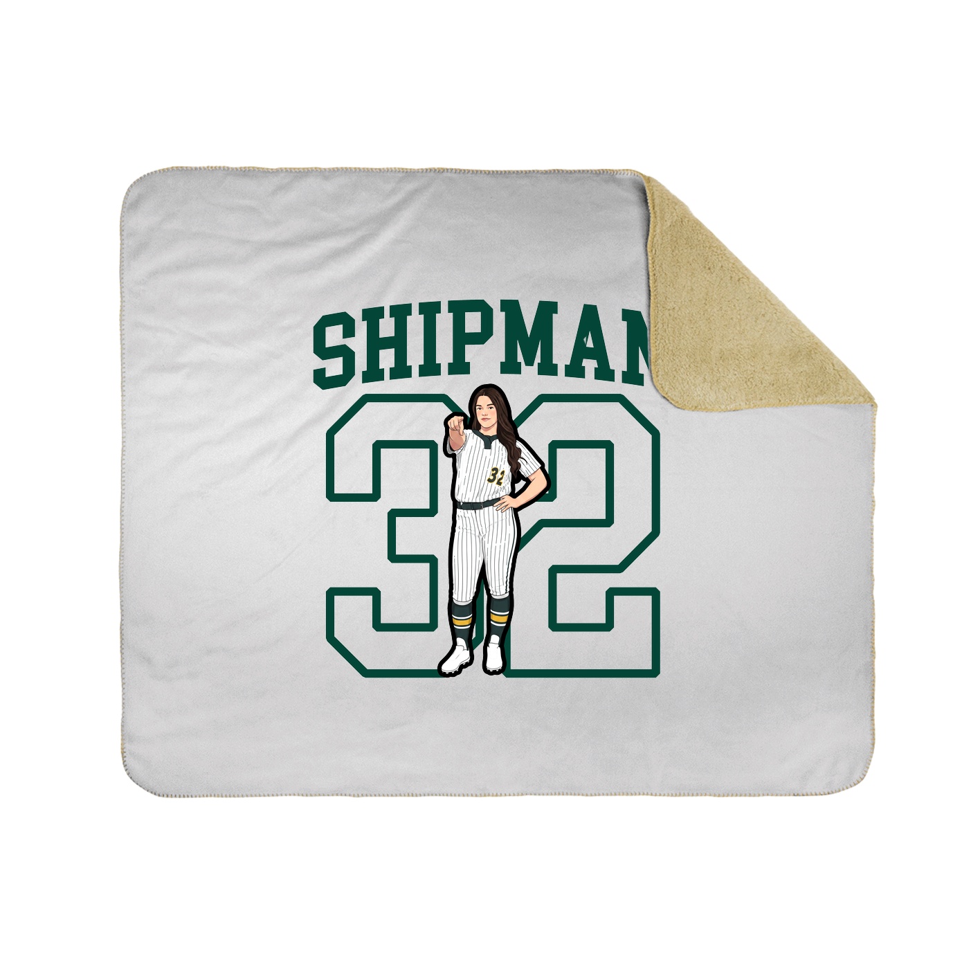 Throw Blanket — Shirsey in White