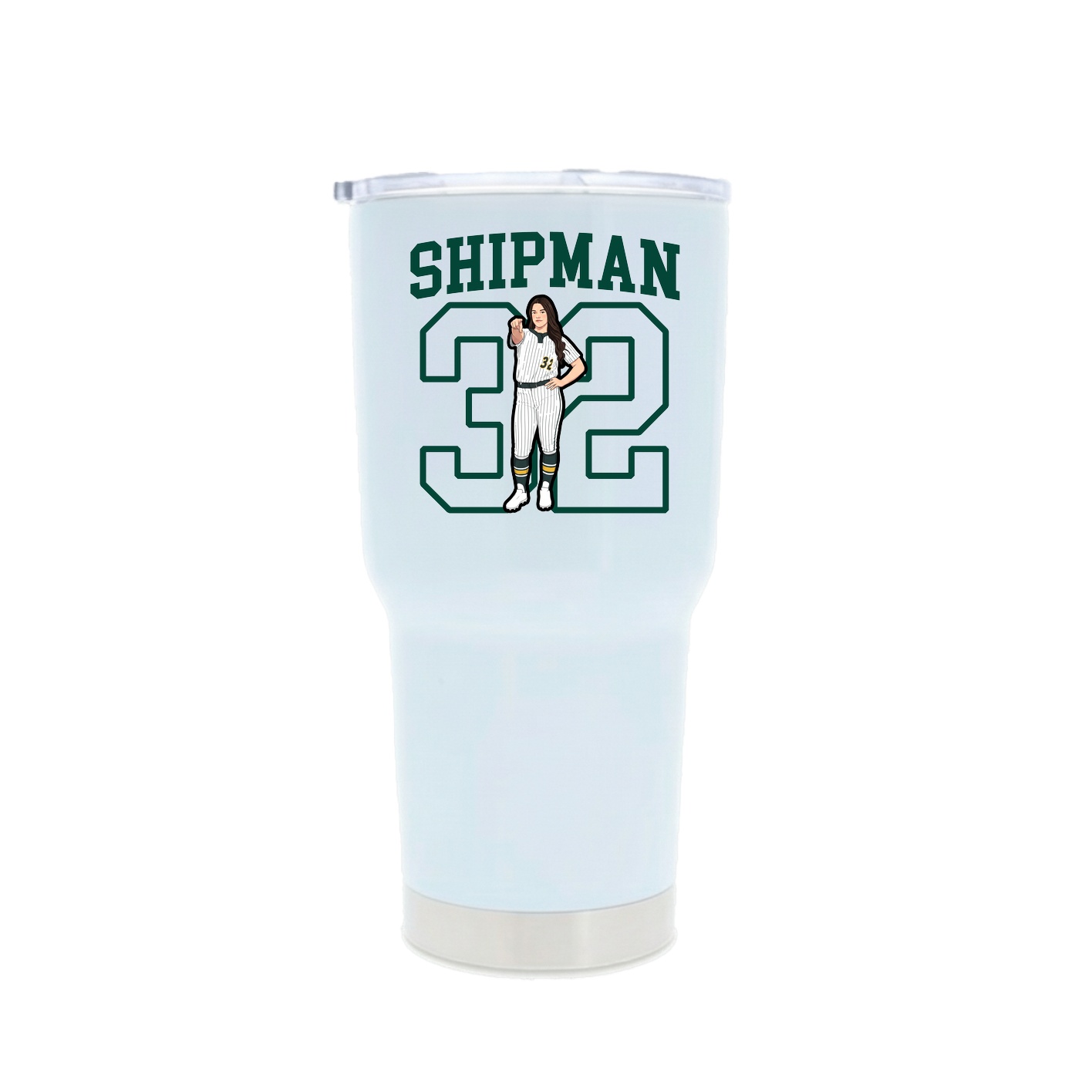 30oz Stainless Steel Tumbler — Shirsey in White