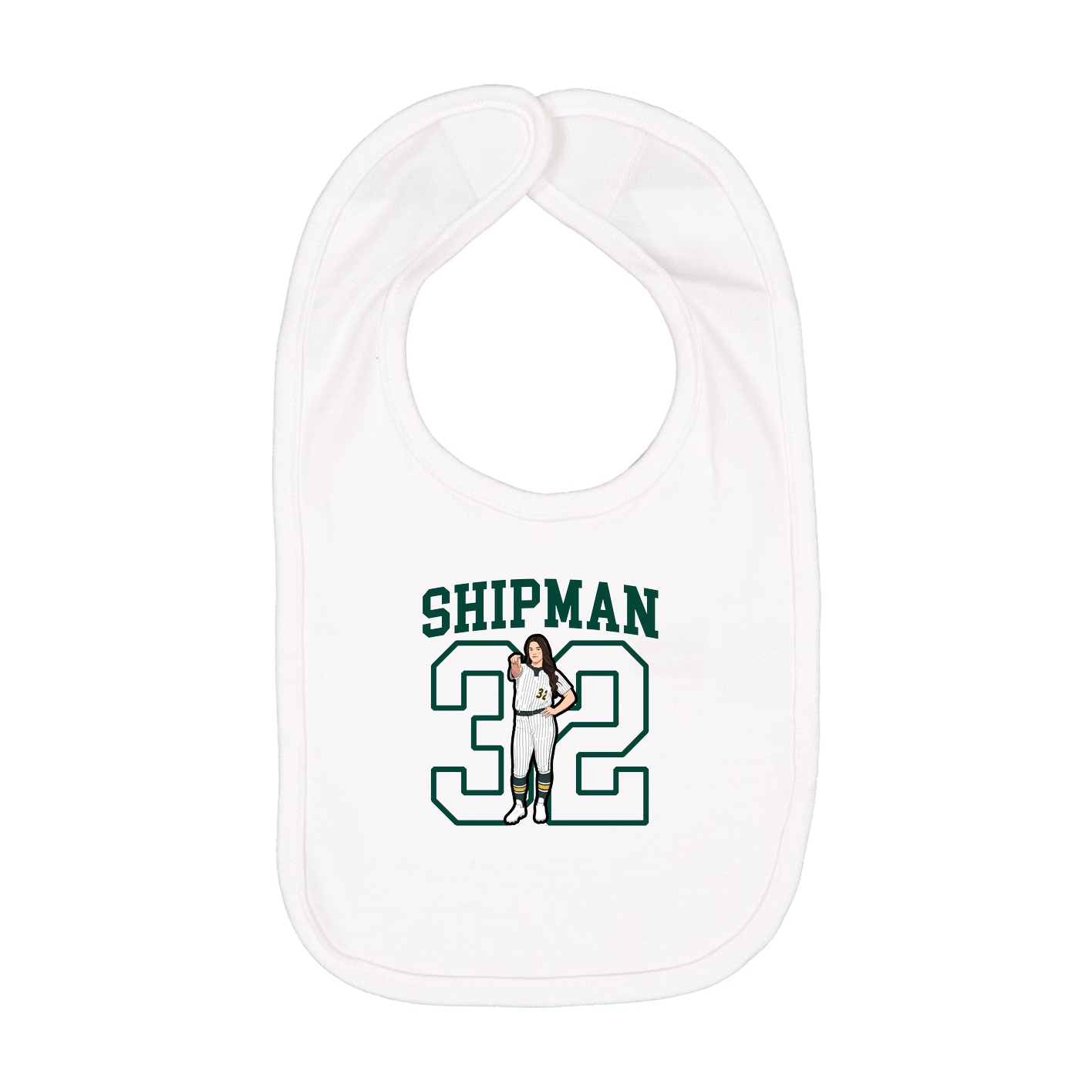 Infant Bib — Shirsey in White