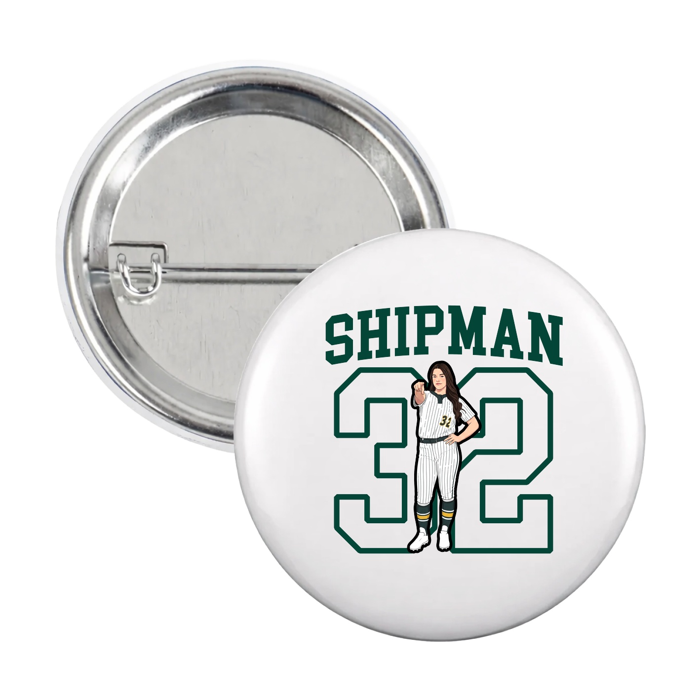 Game Day Button — Shirsey in White