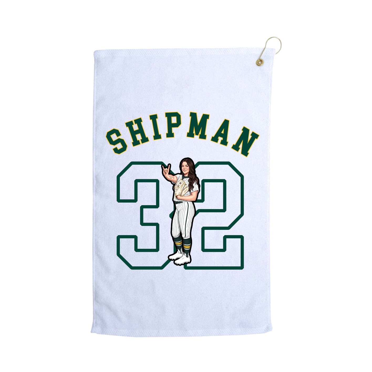 Golf Towel — Shirsey Arch in White