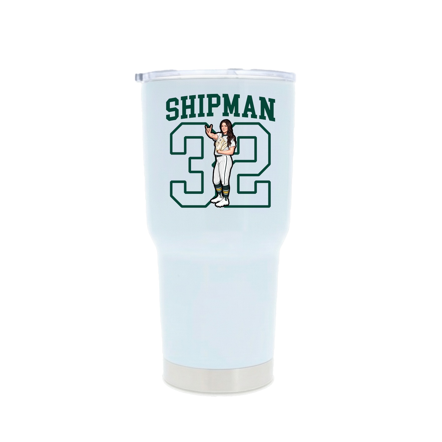 30oz Stainless Steel Tumbler — Shirsey in White